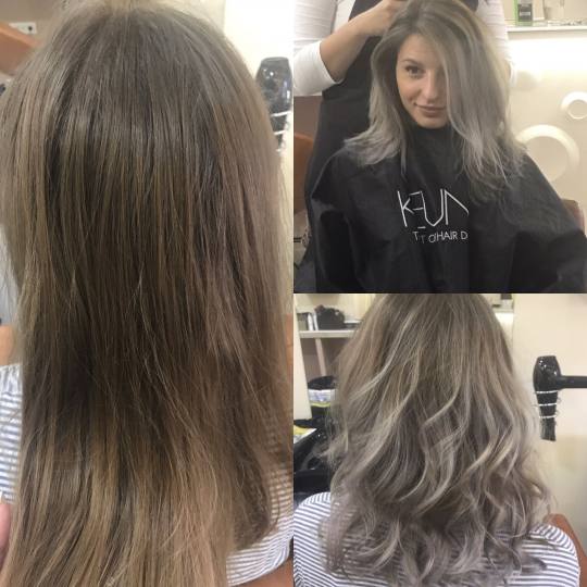 Cecix #beograd Ombre, sombre, balayage Nijansiranje cele dužine kose sa prelivom - kosa srednje du