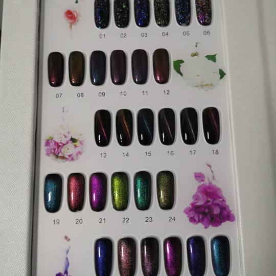 Nail Story #beograd Manikir kolor karta glitter gel lak + CatEye 3D ( mačije oko ) magnetni gel lak