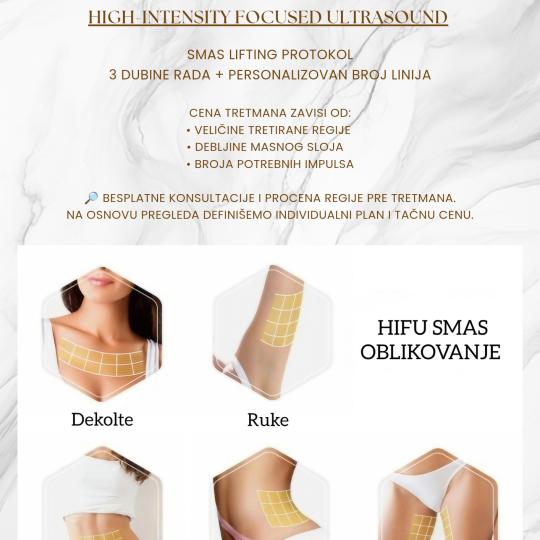 AM BEAUTY STUDIO #odzaci Lifting / zatezanje kože HIFU 7D tretman - telo -