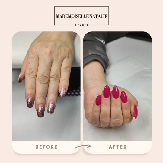 Mademoiselle Natalie studio #beograd Izlivanje noktiju Korekcija izlivanja noktiju gelom - M dužina