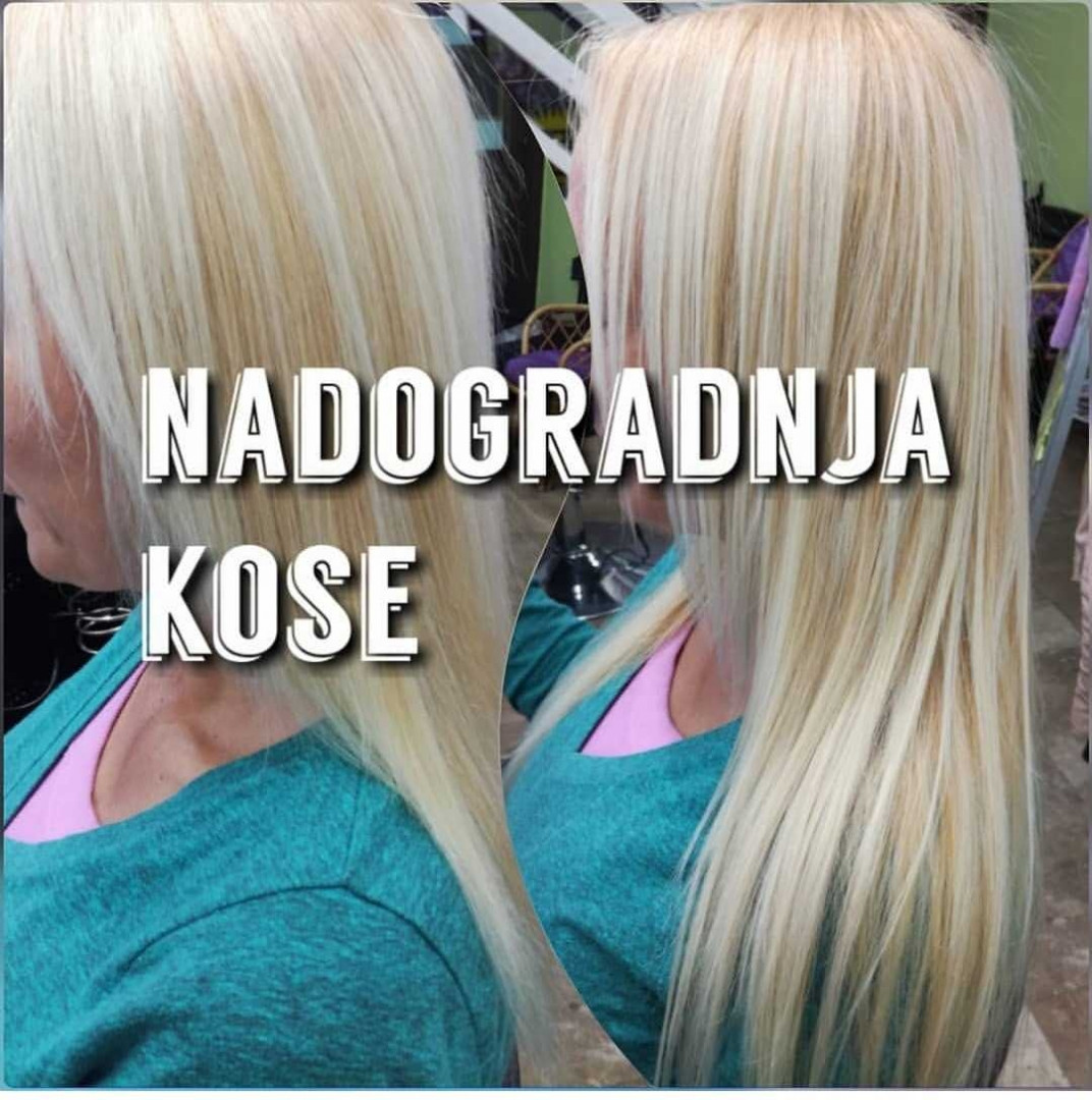 Violet Line #beograd Nadogradnja kose Nadogradnja kose keratinom / mikroring tehnika - po pramenu 50 cm