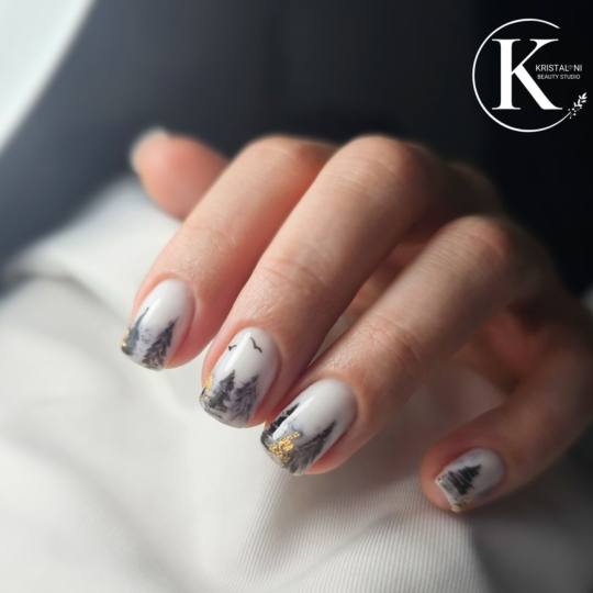 Kristal. NI Beauty Studio #nis Gel lak Gel lak - ruke + iscrtavanje na svim noktima