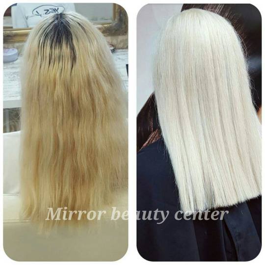Mirror Beauty Centar #beograd Ombre, sombre, balayage pre&posle Balayage color + sealplex + šišanj