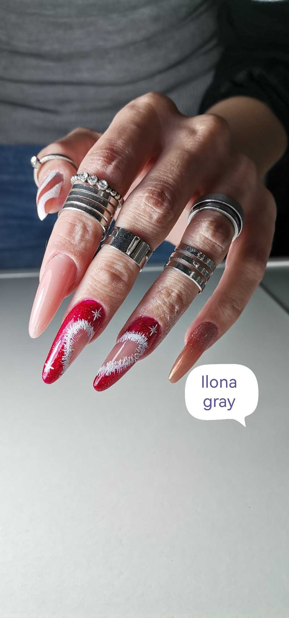 Ilona Gray #beograd Izlivanje noktiju Korekcija izlivanja noktiju gelom - L dužina