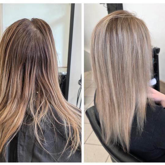 Tesoro Capelli #novisad Ombre, sombre, balayage Nijansiranje kose + feniranje - kosa srednje dužine