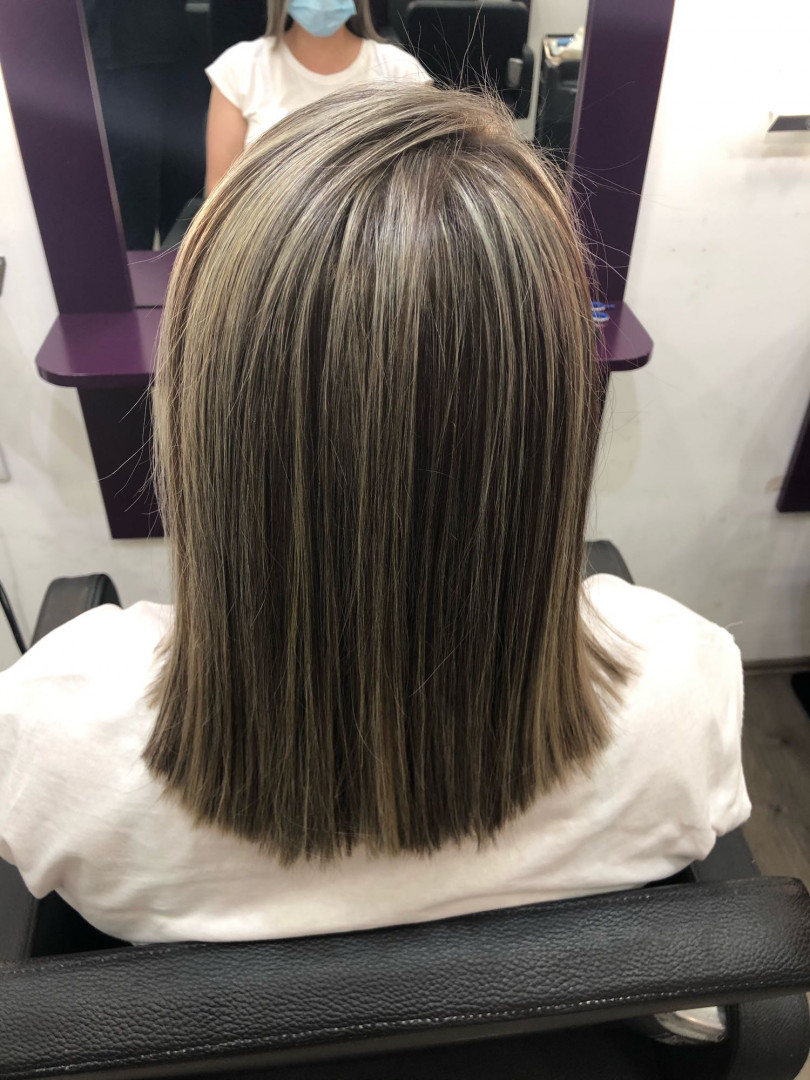 Pramenovi na foliju - kosa srednje dužine - Alfaparf Studio Ada Mall, Beograd Pramenovi Frizerski saloni Pramenovi, Beograd, Banovo brdo