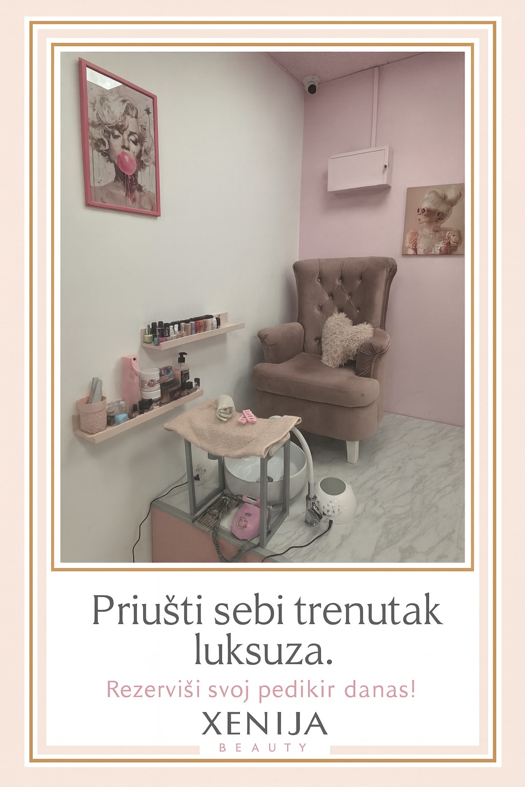 Xenija Beauty Room #beograd Estetski pedikir Estetski pedikir sa profi diskom + gel lak