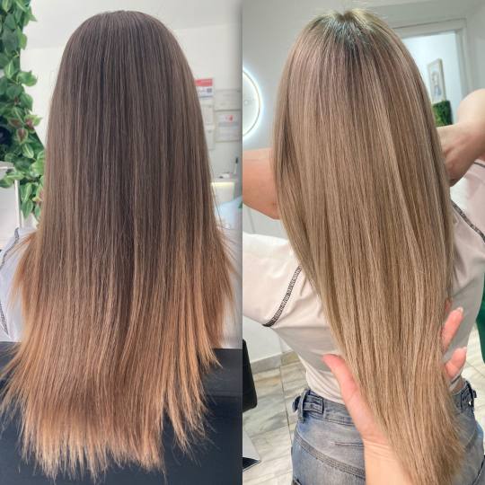Atelje Glossy Hair #beograd Keratinski tretmani Pramenovi / balayage + Glossy tretman + feniranje - 