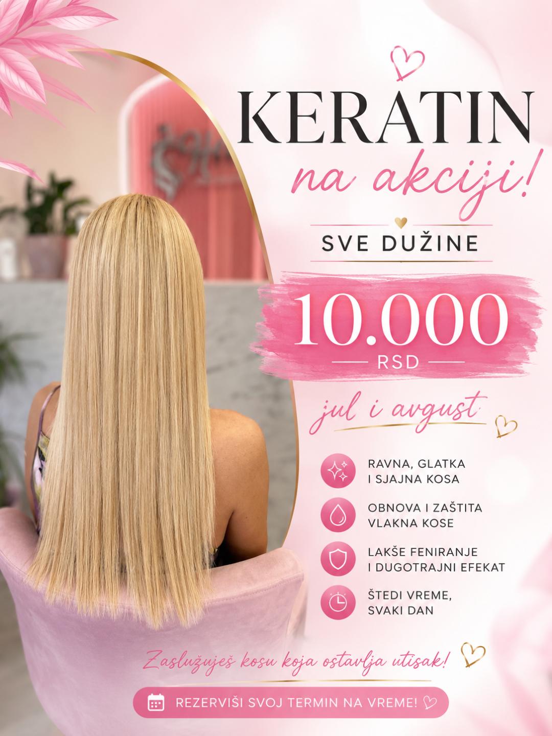 Keratin tretman - kosa srednje dužine - HeliS, Beograd Keratinski tretmani Frizerski saloni Keratinski tretmani, Beograd, Vračar, Čubura, Crveni krst