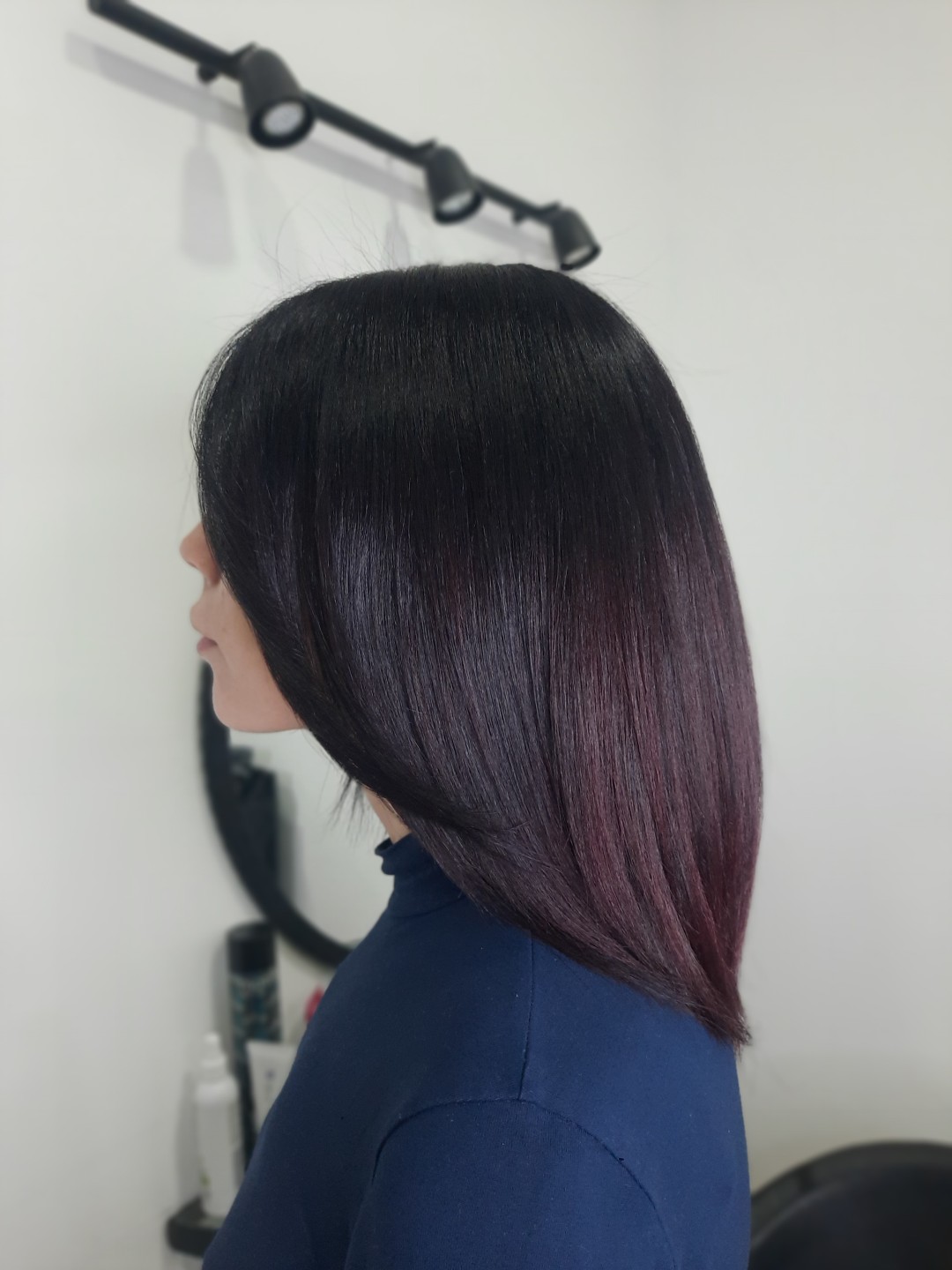 Hair studio mii #beograd Farbanje kose Farbanje cele dužine - kosa srednje dužine