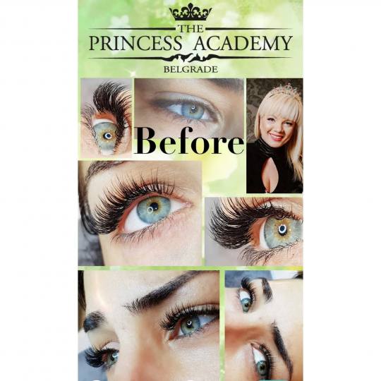 The Princess Academy #beograd Nadogradnja trepavica Nadogradnja svilenih trepavica - 1 na 1