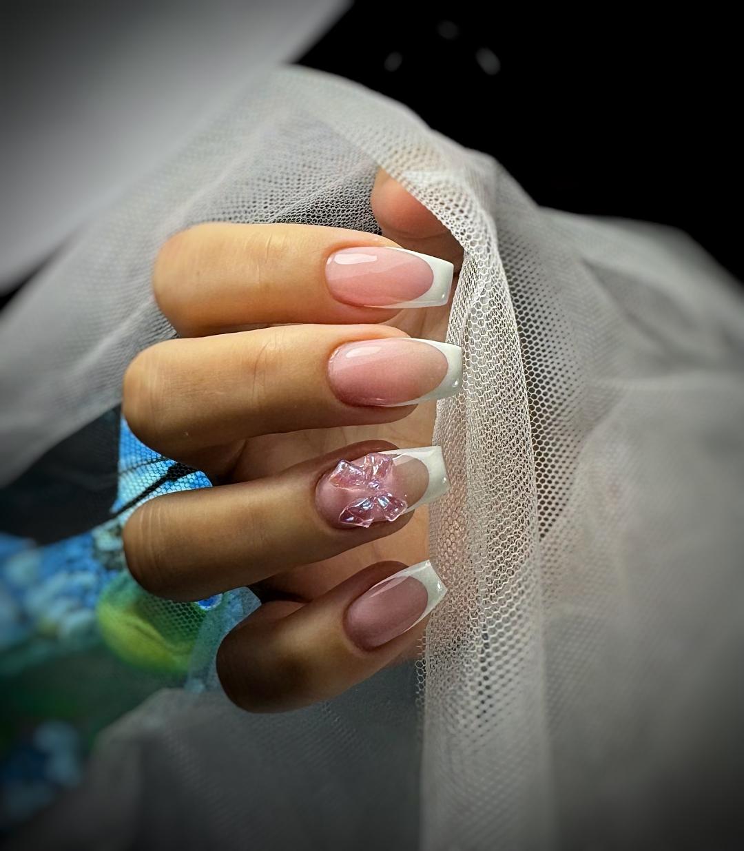 Lion King #beograd Izlivanje noktiju Korekcija izlivanja noktiju gelom + frenč - S dužina