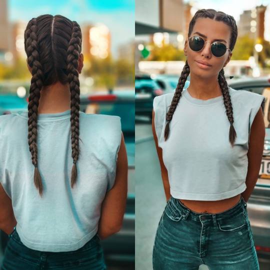 Beauty Centar 2313 #beograd Pletenice, kike, punđe Bokserska pletenica - dve