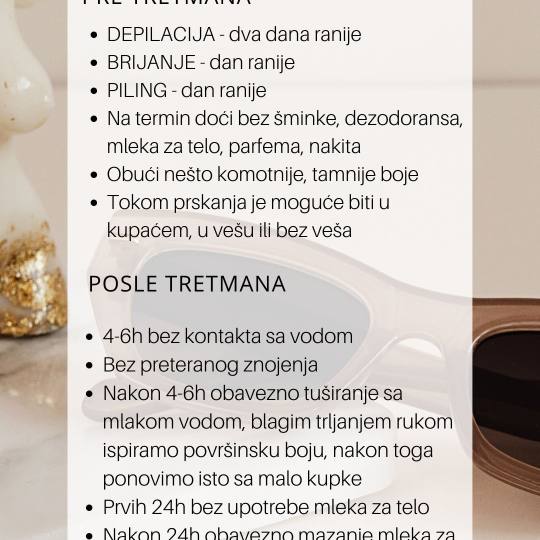 44. Beauty Concept #beograd Air brush potamnjivanje kože Air brush - celo telo Obavezna priprema za