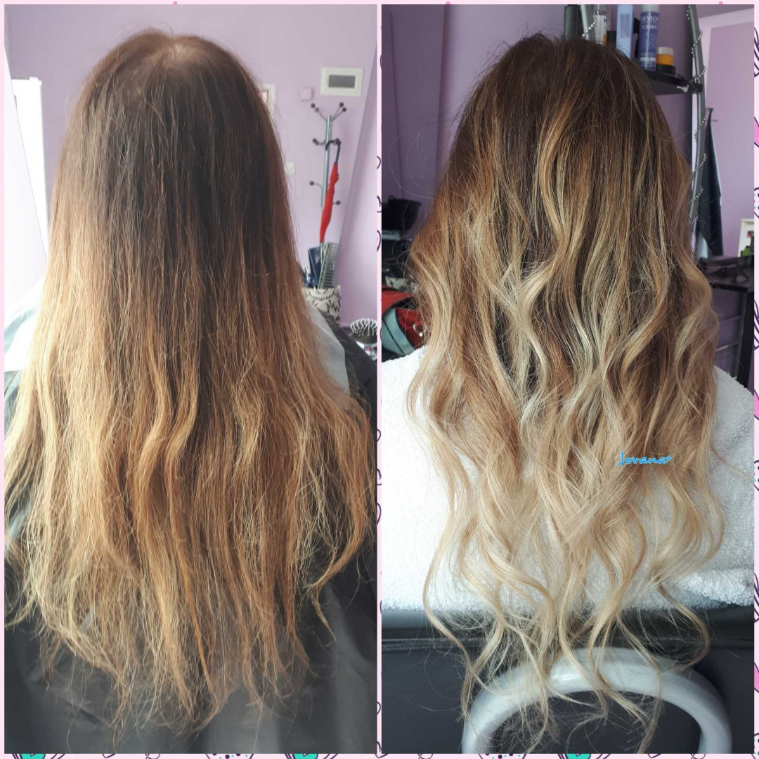Ombre / sombre / balayage + preliv - duga kosa - Jovana +, Beograd Ombre, sombre, balayage Frizerski saloni Ombre, sombre, balayage, Beograd, Novi Beograd blokovi, Belville, Savski kej