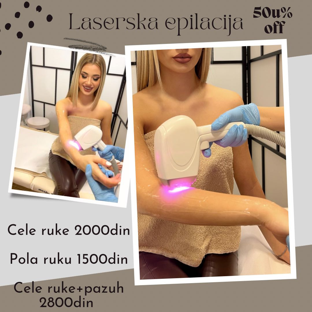D&D Beauty Center #beograd Laserska epilacija Laserska epilacija celih ruku - za dame