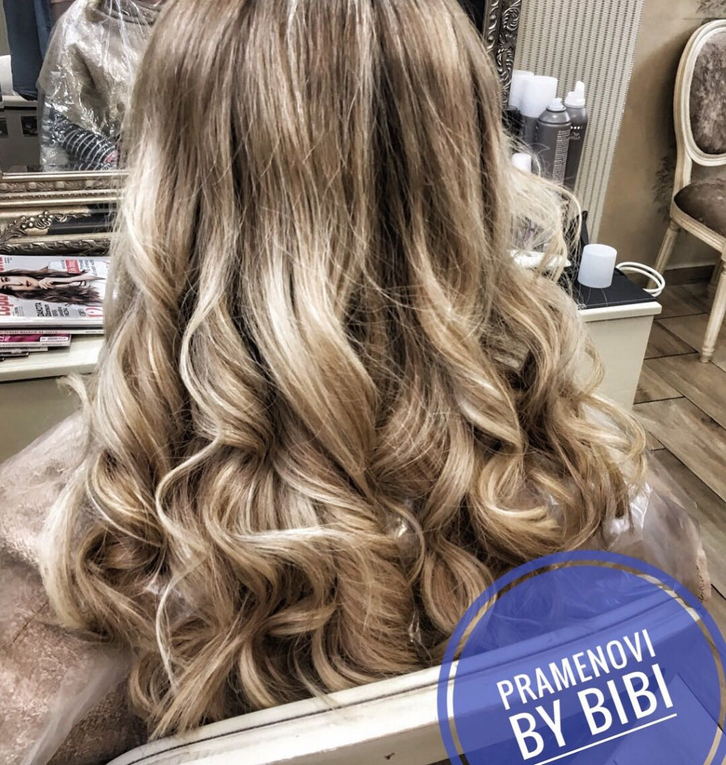 Bibi beauty centar #beograd Pramenovi Pramenovi na foliju u 1 / 2 boje / blanšem + olaplex+ preliv - duga kosa