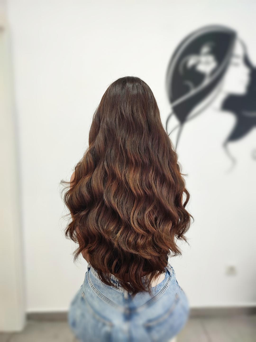 Feniranje na talase - extra duga kosa (preko lopatica) - Infinity Hair, Novi Sad Feniranje i stilizovanje Frizerski saloni Feniranje i stilizovanje, Novi Sad, Grbavica, Liman, Adamićevo naselje