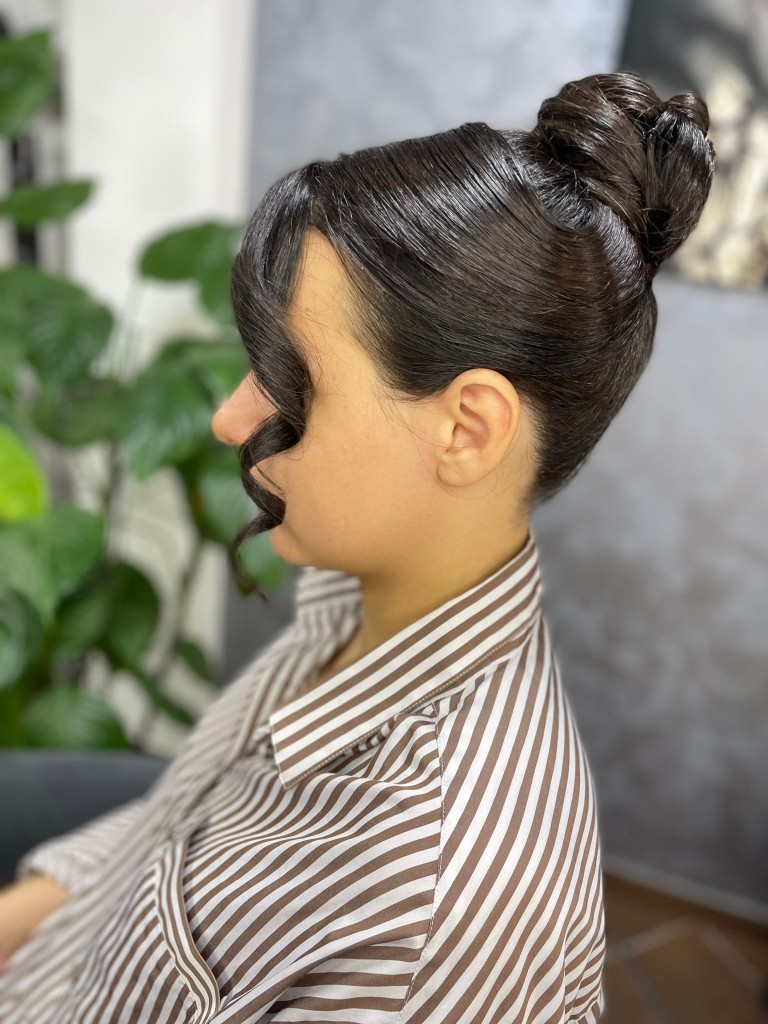 Natali 19 #beograd Svečane i frizure za svadbu Svečana frizura - kosa srednje dužine