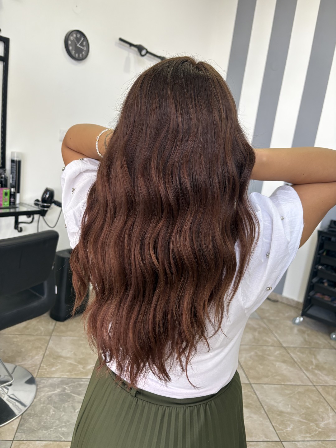 Farbanje cele dužine - duga kosa - Hair studio mii, Beograd Farbanje kose Frizerski saloni Farbanje kose, Beograd, Zemun Centar