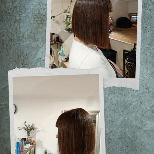 Frizerska Radionica #beograd Ispravljanje kose Trajno ispravljanje - kosa srednje dužine Trajno isp