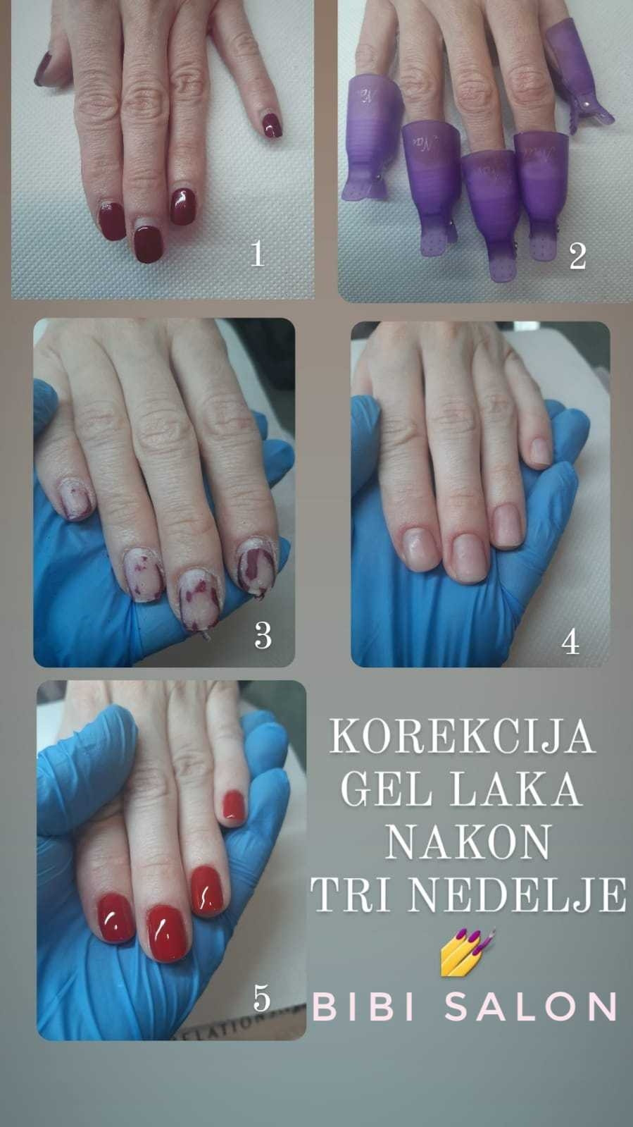 Korekcija gela - Bibi beauty centar, Beograd Korekcija noktiju Nokti Korekcija noktiju, Beograd, Banovo brdo
