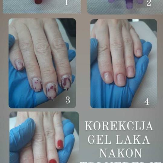 Bibi beauty centar #beograd Korekcija noktiju Korekcija gela gel lak moze da traje najcesce oko 3 ne