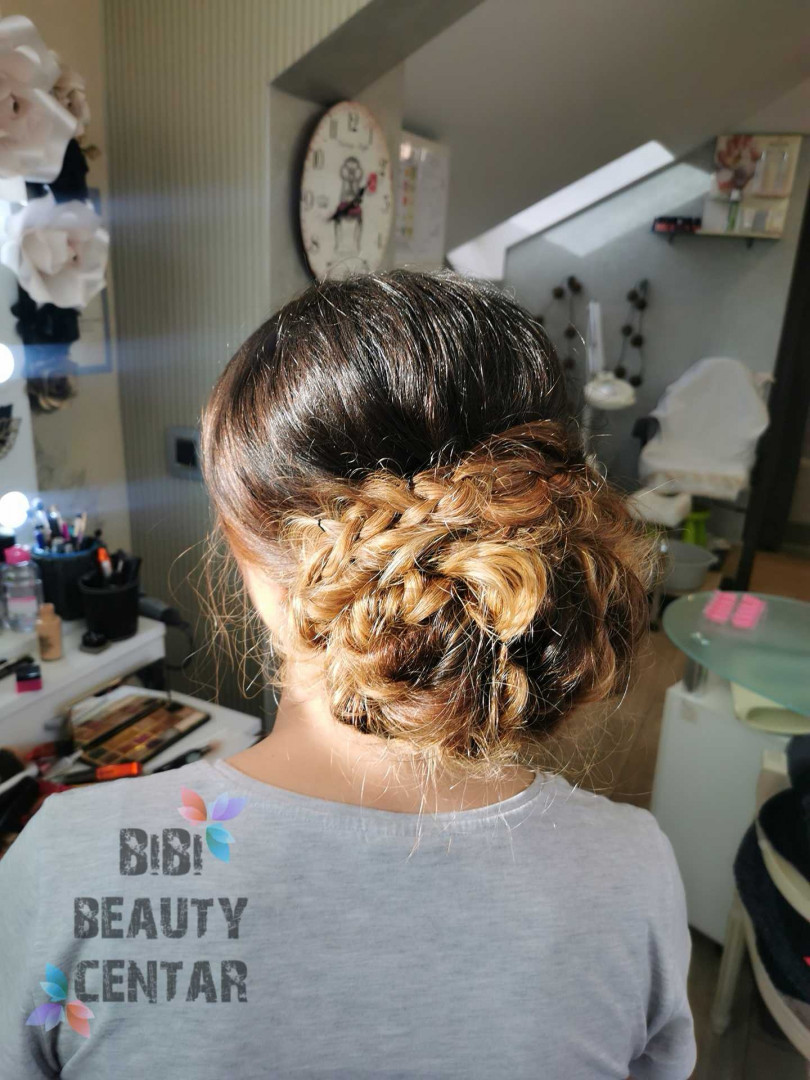 Bibi beauty centar #beograd Svečane i frizure za svadbu Svečana frizura - kosa srednje dužine