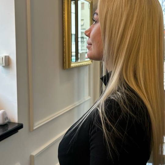 Esthetique Privé #beograd Farbanje kose Farbanje cele dužine - GOLDWELL, MONPLATIN - kosa srednje 