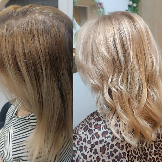 Travijata Donna #novisad Farbanje kose Balayage ili Farbanje izrastka + pramenovi blanšom + preliv 