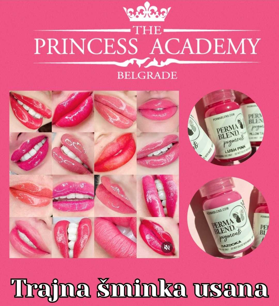 The Princess Academy #beograd Trajna šminka Trajna šminka usana