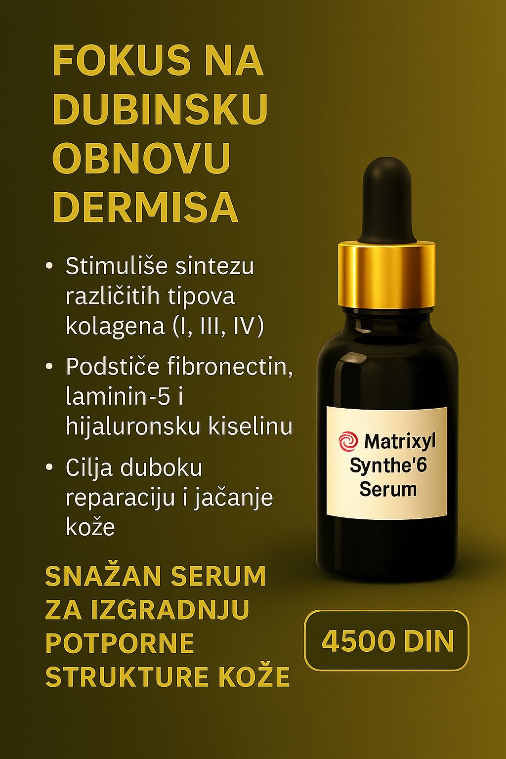 Slatka moja #beograd Tretman lica Peptidni lifting serum – 30 ml