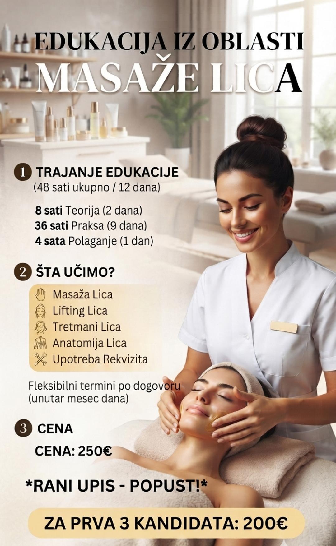 Edukacija - masaža lica - Hathor, Niš Masaža za opuštanje / relax / antistres Masaža Masaža za opuštanje / relax / antistres, Niš, Medijana