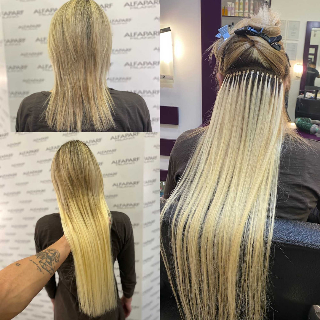 Alfaparf Studio #beograd Nadogradnja kose Nadogradnja kose keratinom / mikroring tehnikom - po pramenu