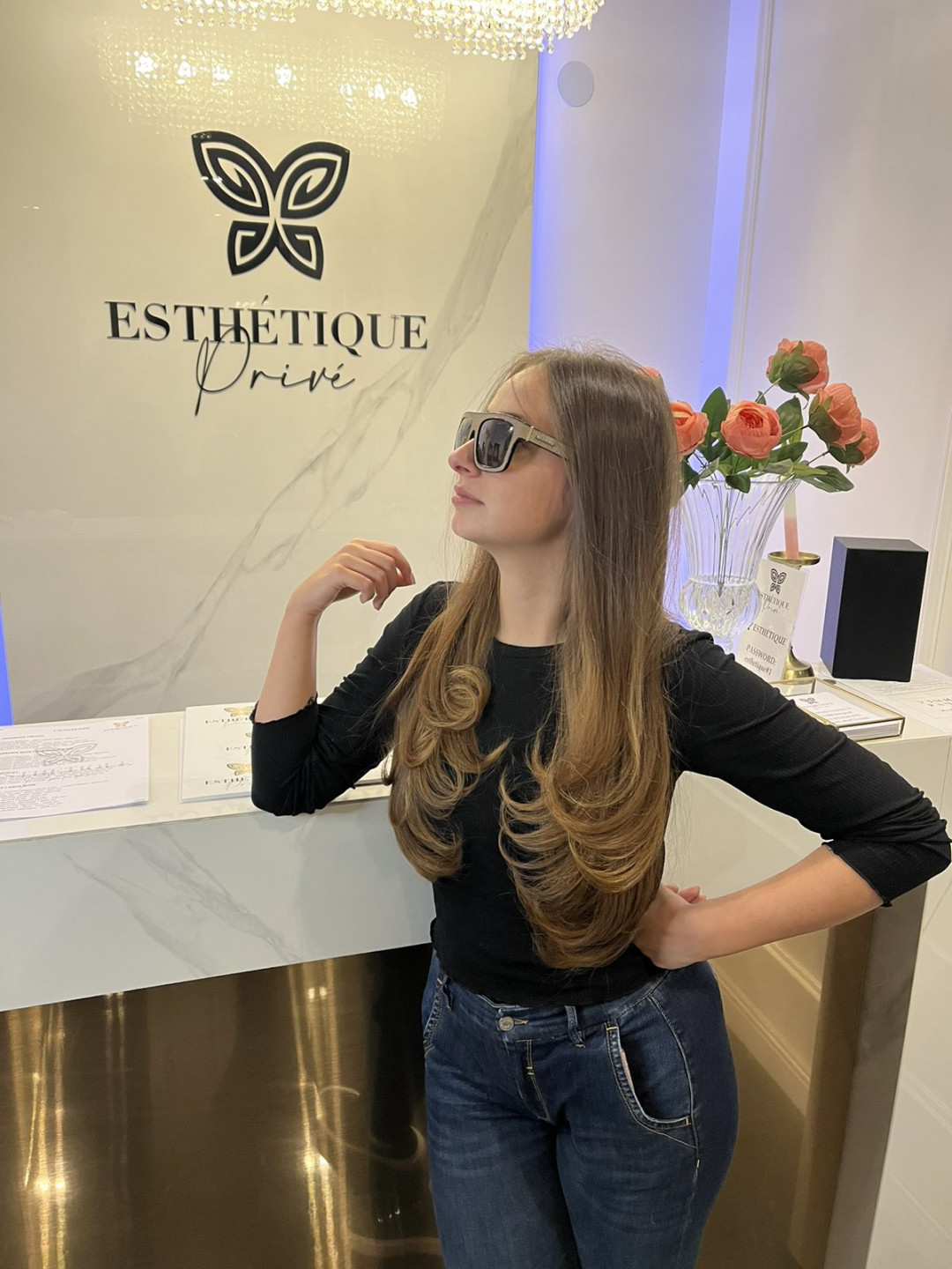 Esthetique Privé #beograd Žensko šišanje Žensko šišanje + feniranje - duga kosa