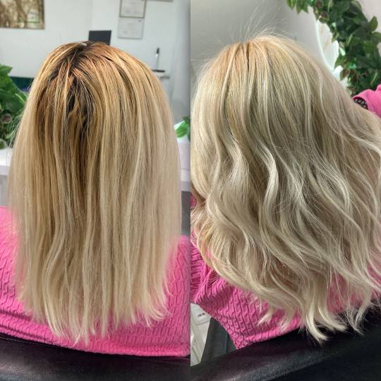 Atelje Glossy Hair #beograd Pramenovi Pramenovi na foliju - kosa srednje dužine
