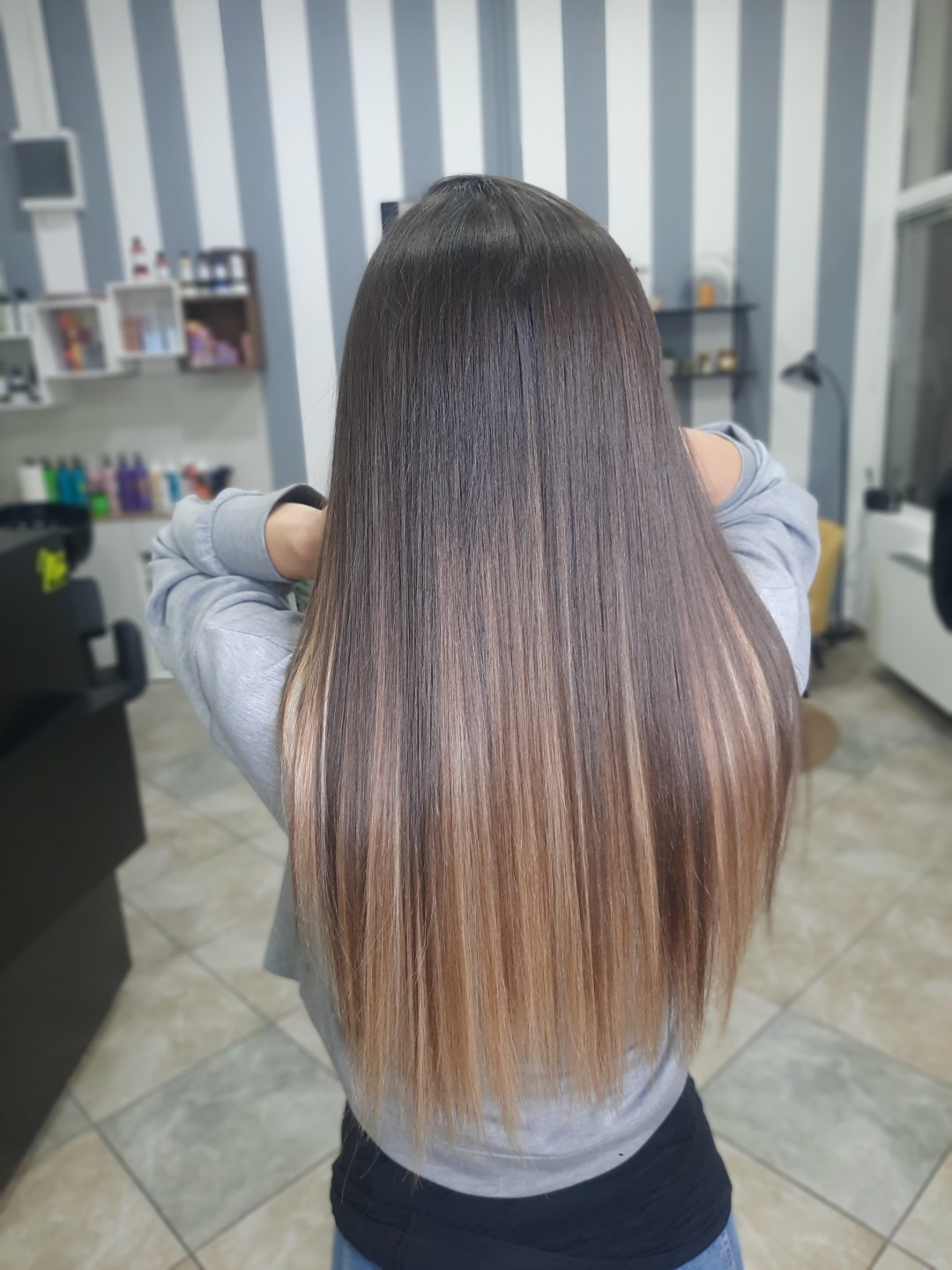 Hair studio mii #beograd Pramenovi Pramenovi na foliju - duga kosa