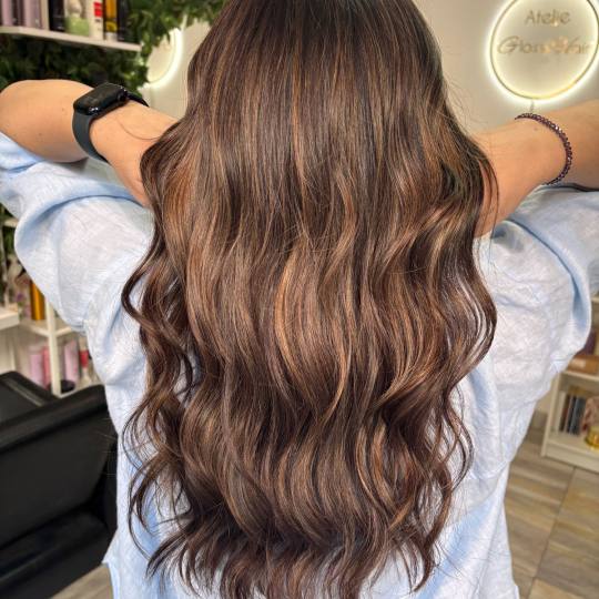 Atelje Glossy Hair #beograd Keratinski tretmani Pramenovi / balayage + Glossy tretman + feniranje - 