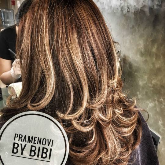 Bibi beauty centar #beograd Pramenovi Pramenovi na foliju u 1 / 2 boje / blanšem + preliv - kosa sr