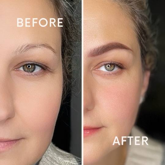 Beauty Studio Asja 2 #novisad Trajna šminka Dopuna obrva mašinicom Puder obrve slika pre i posle 