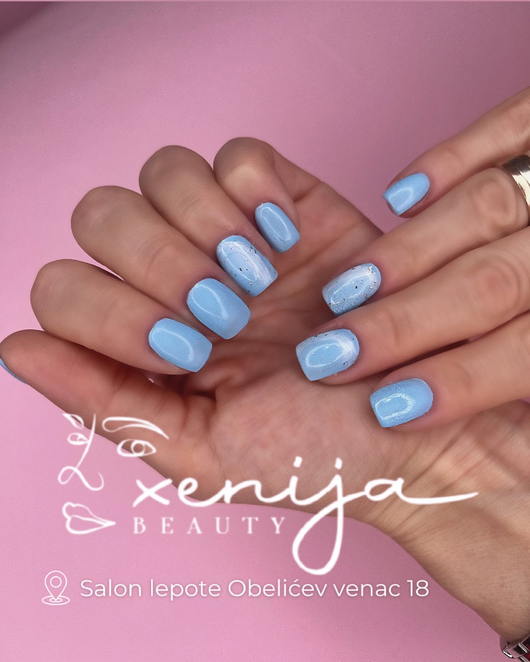 Xenija Beauty Room #beograd Ojačavanje noktiju Ojačavanje noktiju rubber bazom - M dužina