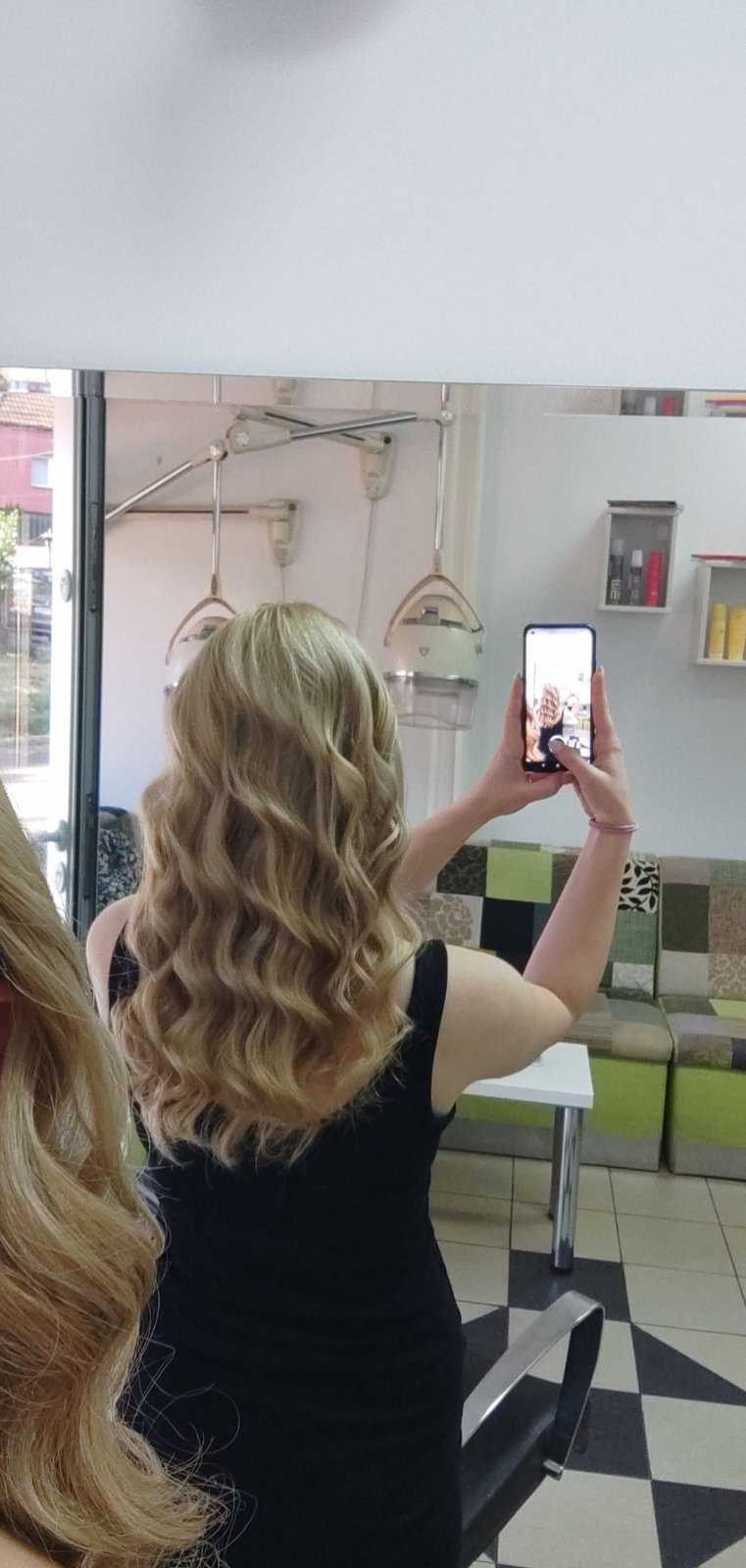 Salon V #beograd Feniranje i stilizovanje Stilizovanje kose presom / figarom