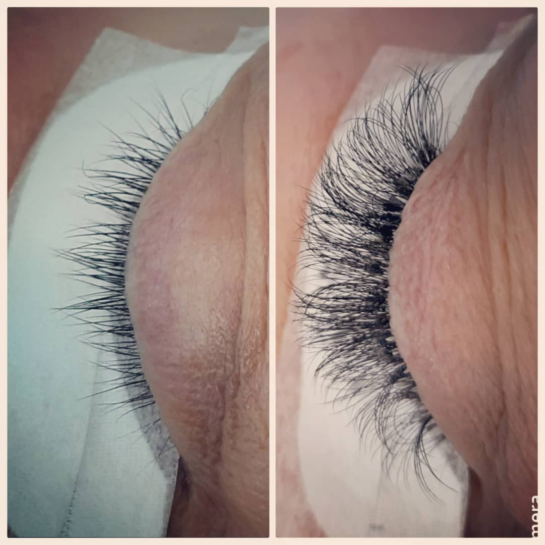 Albina Unisex Studio Lepote #temerin Nadogradnja trepavica Nadogradnja volumenskih trepavica 4D + oblikovanje obrva GRATIS