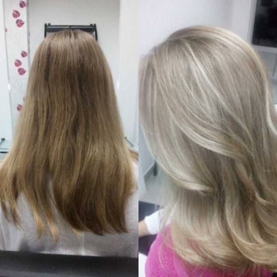 Hairrific #novisad Pramenovi Pramenovi blanšem + preliv + feniranje - kosa srednje dužine / ekstra