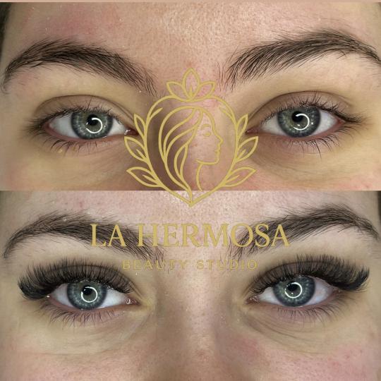 La Hermosa Beauty Studio #beograd Nadogradnja trepavica Nadogradnja svilenih trepavica - ruski volum