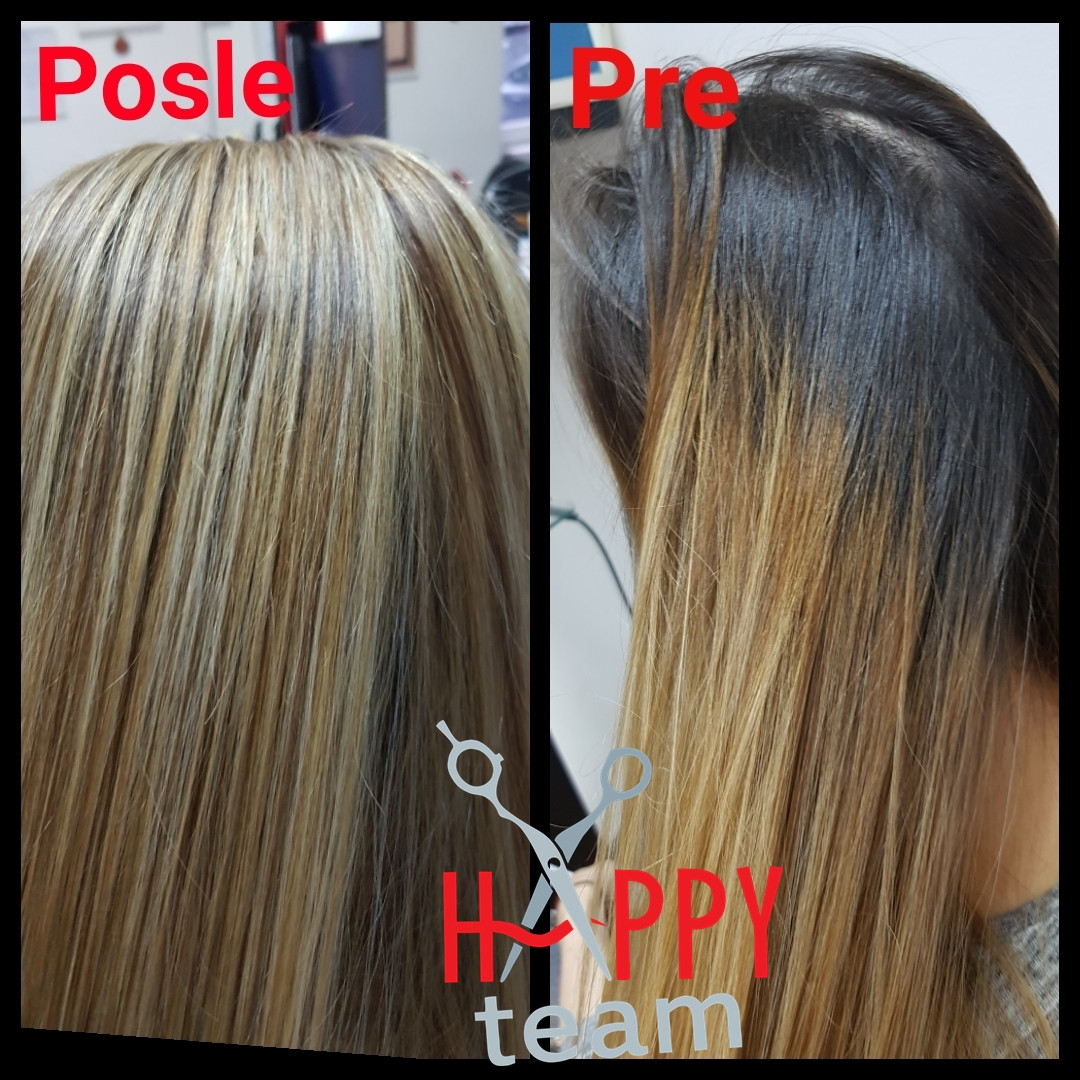 Happy team #beograd Pramenovi Pramenovi na foliju u 1 / 2 boje + preliv - duga kosa