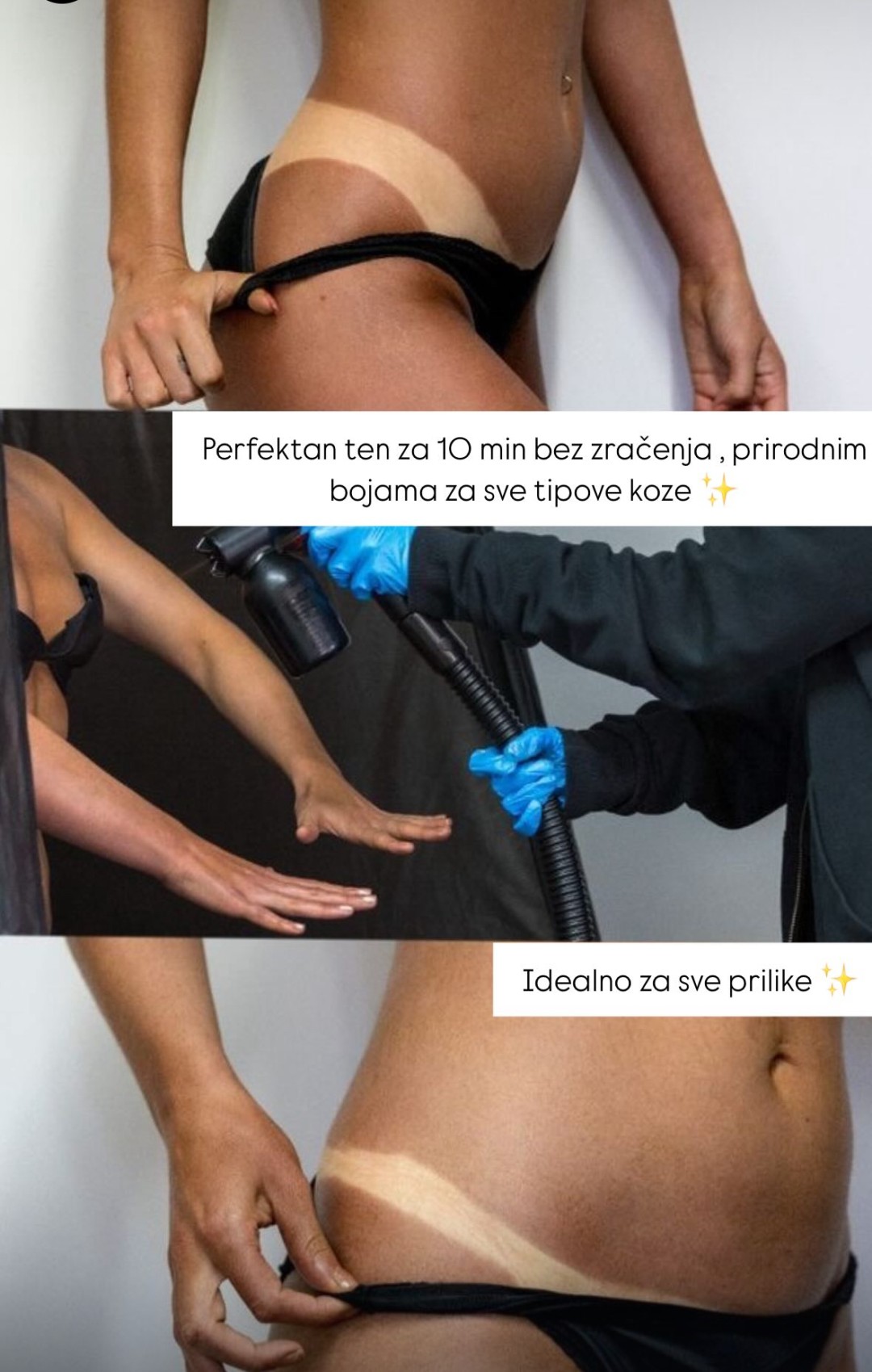 Beauty by Tamara #beograd Air brush potamnjivanje kože Spray tan - celo telo (Express boja)