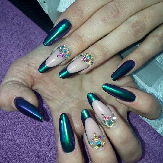 Studio Schnitt #nis Gel lak hrom Mirror efekat u 1 boji - dugi nokti