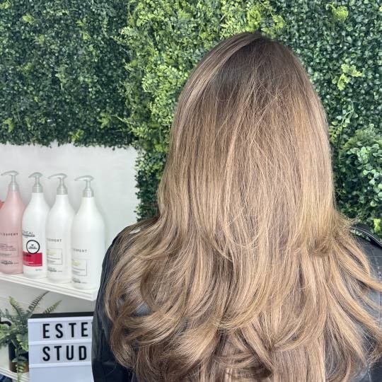 Estetic Studio 7 #beograd Farbanje kose Farbanje cele dužine - kratka kosa Prirodni balayage i step