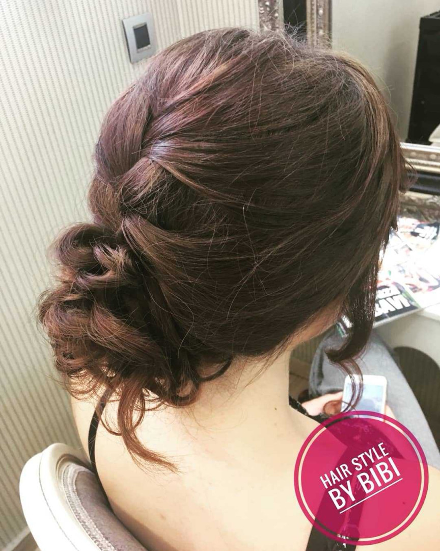 Bibi beauty centar #beograd Svečane i frizure za svadbu Svečana frizura - kosa srednje dužine